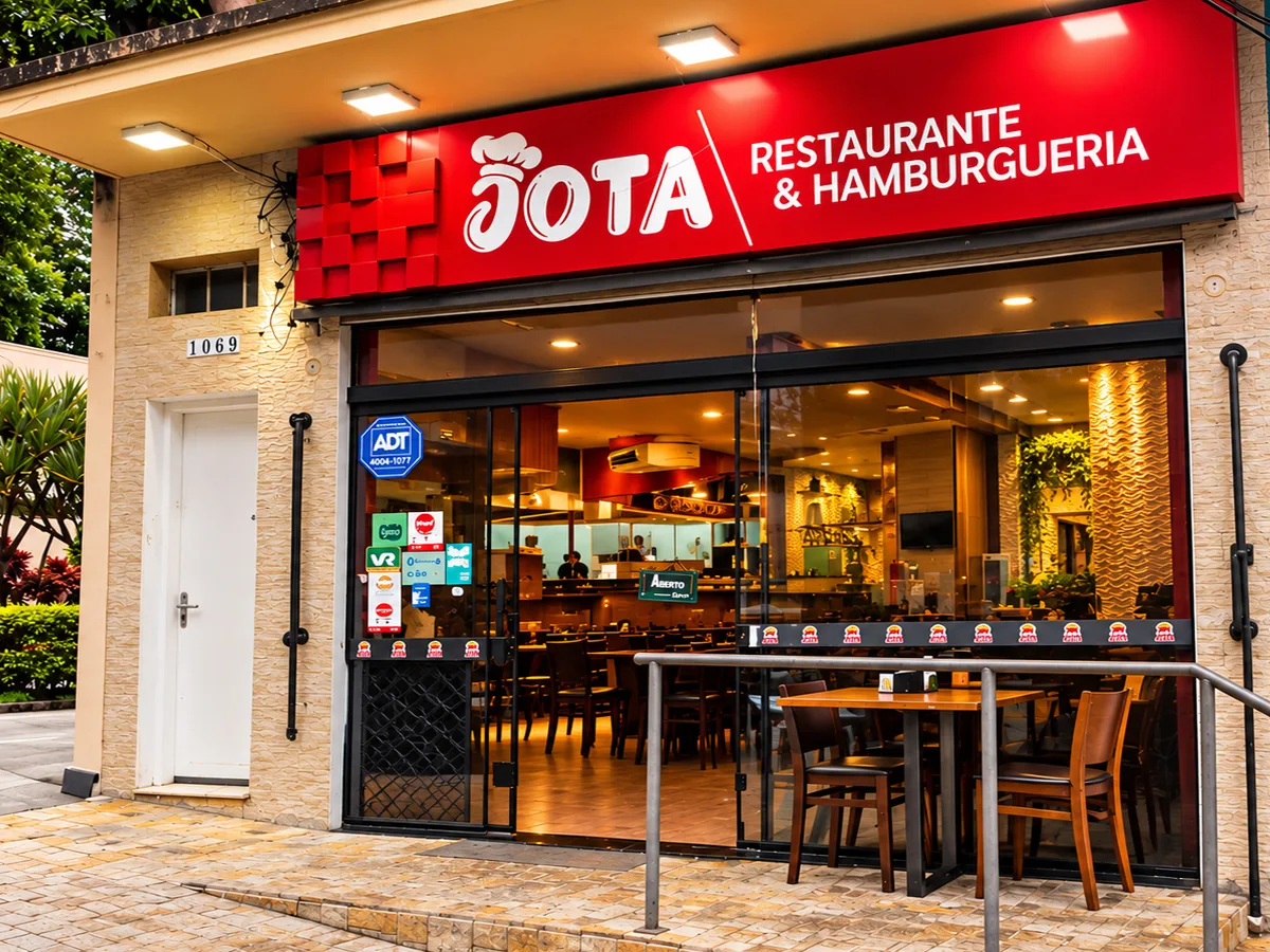 Fachada do Jota Restaurante e Hamburgueria